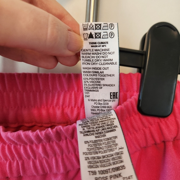 Bright pink wide leg stripe jogger size 12 - Picture 4 of 8